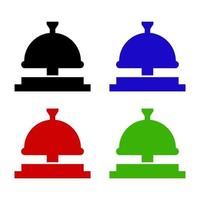 Set Of Service Bell On White Background vector