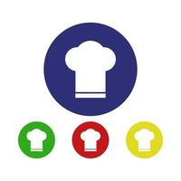 Set Of Chef Hat On White Background vector
