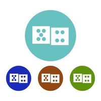 Set Of Dice On White Background vector