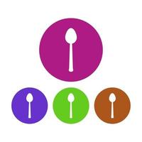 Spoon Set On White Background vector