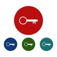 Set Of Keys On White Background vector