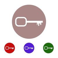 Set Of Keys On White Background vector