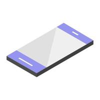 Isometric Smartphone Set On White Background vector