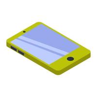 Isometric Smartphone Set On White Background vector