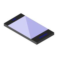 Isometric Smartphone Set On White Background vector