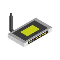 Isometric Router Set On White Background vector