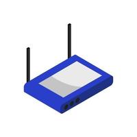 Isometric Router Set On White Background vector