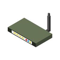 Isometric Router Set On White Background vector