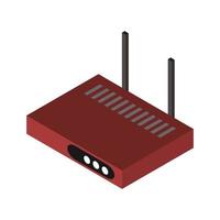 Isometric Router Set On White Background vector