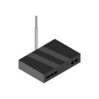 Isometric Router Set On White Background vector