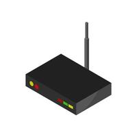 Isometric Router Set On White Background vector