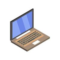 Isometric Laptop Set On White Background vector