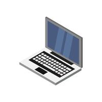 Isometric Laptop Set On White Background vector