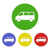 Set Of Van On White Background vector