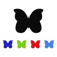 Set Of Butterflies On White Background vector