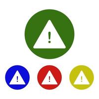 Set Of Danger Sign On White Background vector