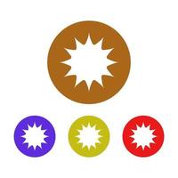 Sun Set On White Background vector