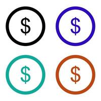 Set Of Money On White Background vector