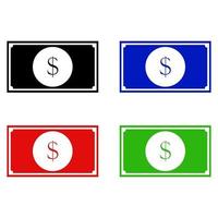 Set Of Money On White Background vector