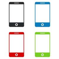 Set Of Smartphones On White Background vector
