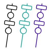 Skewer Set On White Background vector