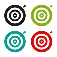 Set Of Target On White Background vector