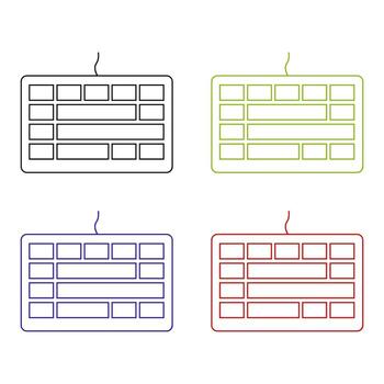 teclado de computadora en fondo blanco vector