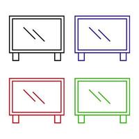 Television Set On White Background vector