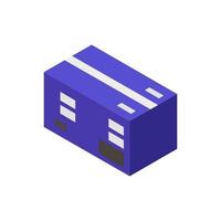 Set Of Isometric Box On White Background vector