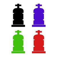 Tombstone Set On White Background vector