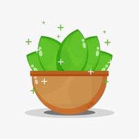 diseño vectorial de plantas en macetas. vector