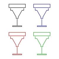 Set Of Laser Cutter On White Background vector