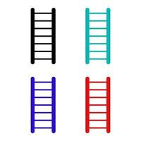 Set Of Ladder On White Background vector