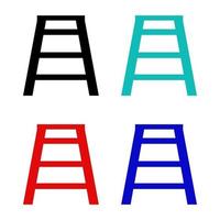 Set Of Ladder On White Background vector