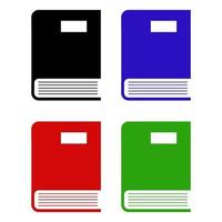 Book Set On White Background vector