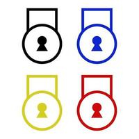 Padlock Set On White Background vector