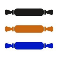 Set Of Rolling Pin On White Background vector