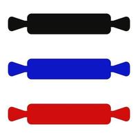 Set Of Rolling Pin On White Background vector