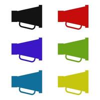 Set Of Megaphone On White Background vector