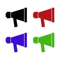 Set Of Megaphone On White Background vector