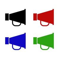 Set Of Megaphone On White Background vector