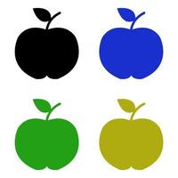 Apple Set On White Background vector