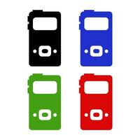 Set Of Mp3 Player On White Background vector