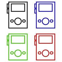 Set Of Mp3 Player On White Background vector