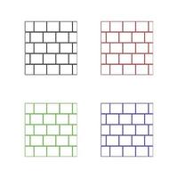 Set of wall on a white background vector