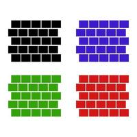 Set of wall on a white background vector