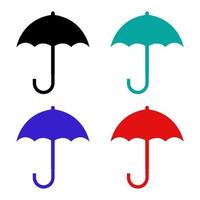 Umbrella Set On White Background vector