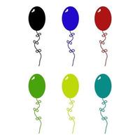 Set Of Balloons On White Background vector