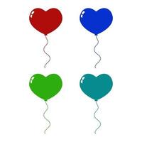 conjunto de globos sobre fondo blanco vector