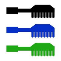 Comb Set On White Background vector